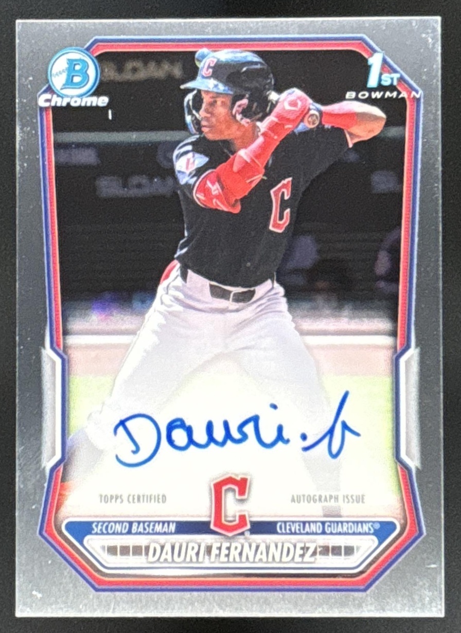Card image for Dauri Fernandez 2026 Bowman Chrome Prospect Auto Cleveland Guardians