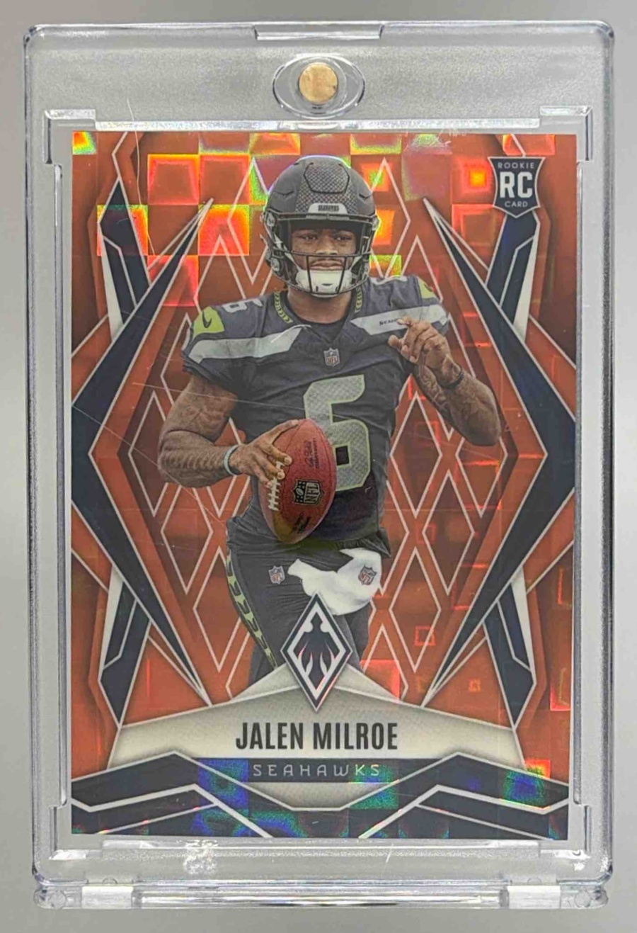 Card image for 2025 Panini Football Phoenix Jalen Milroe #151 RC Seattle Seahawks