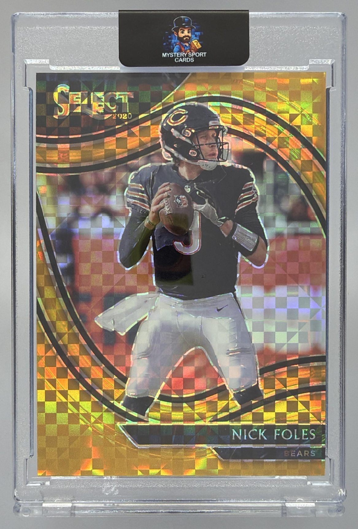 Card image for 2020 Panini Select Nick Foles Gold Prizm /10 #331 Field Level Bears