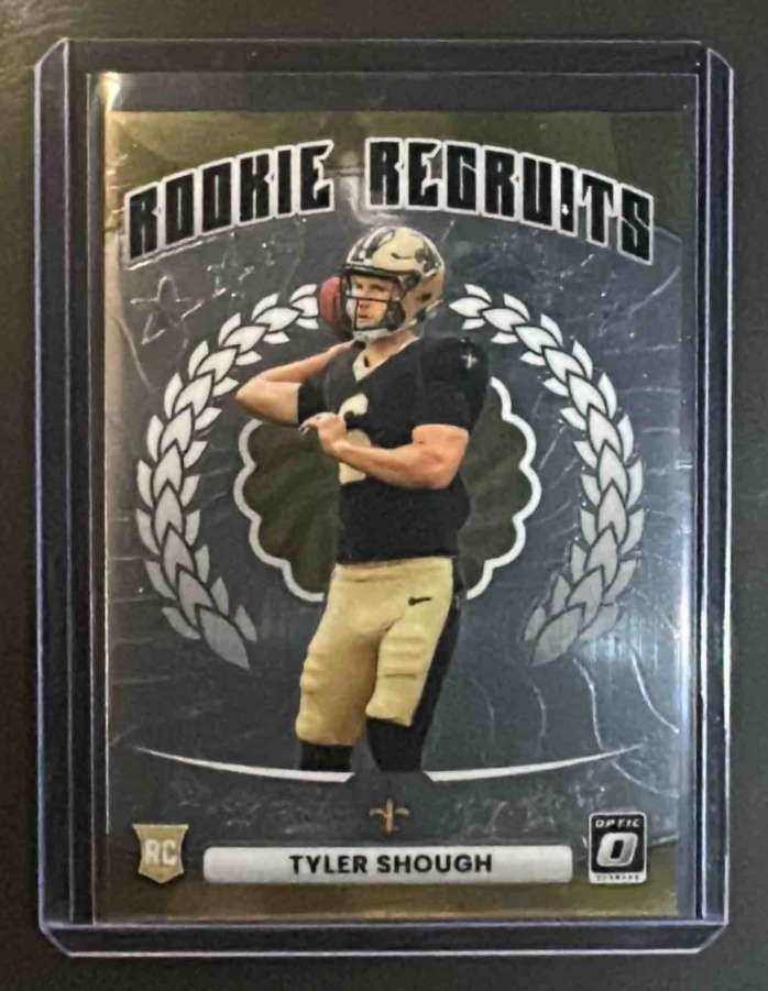 Card image for 2025 Panini Donruss Optic Tyler Shough #14 Rookie Recruits RC Saints