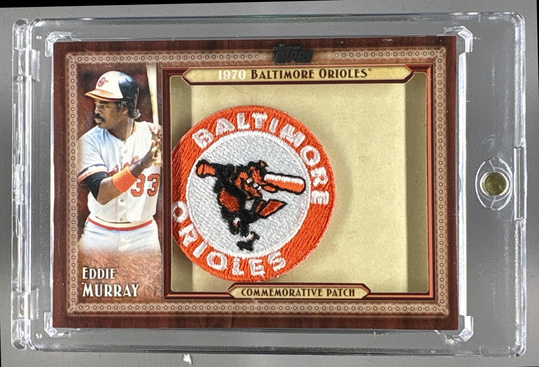2011 TOPPS UPDATE EDDIE MURRAY #TLMP-EM THROWBACK LOGO MANUFACTURED PATCH