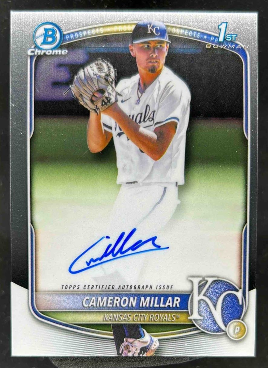 Card image for Cameron Millar 2025 Bowman Draft Chrome Prospect Auto