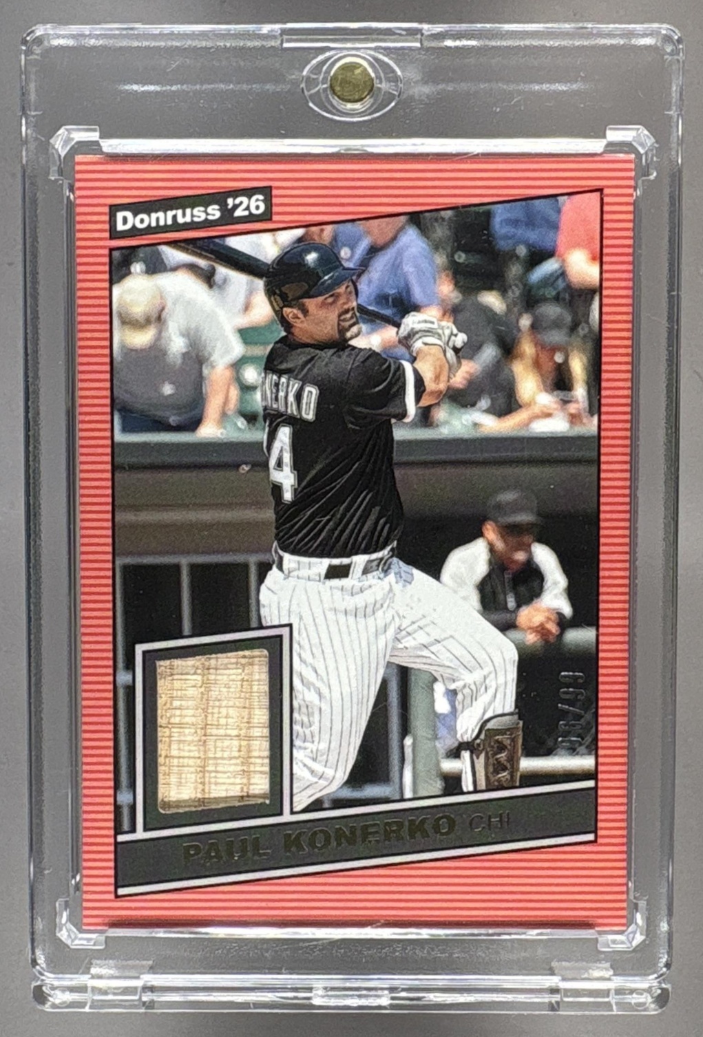 2026 PANINI DONRUSS PAUL KONERKO #RM-PK RETRO 1986 MATERIALS RED /99 PATCH