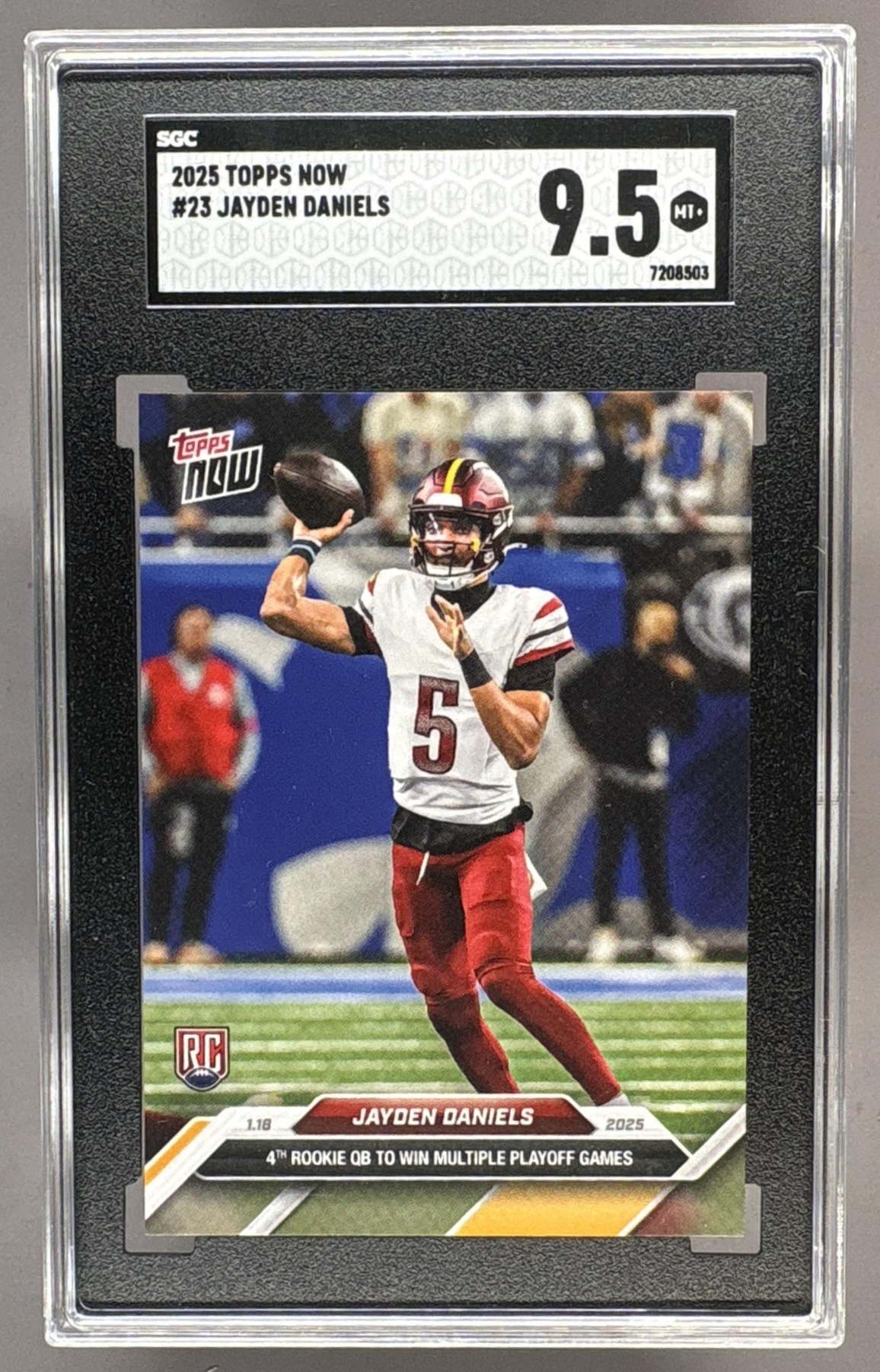 2024 TOPPS NOW JAYDEN DANIELS #23 COMMANDERS SGC 9.5 RC