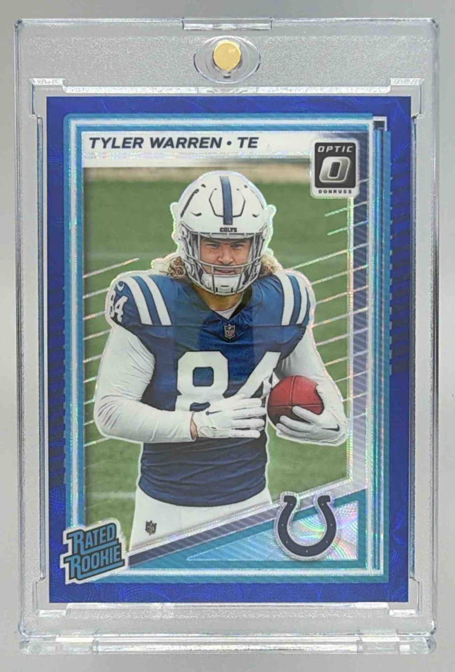 Card image for 2025 Panini Donruss Optic Tyler Warren Rated Rookie Holo Prizm #234 Colts