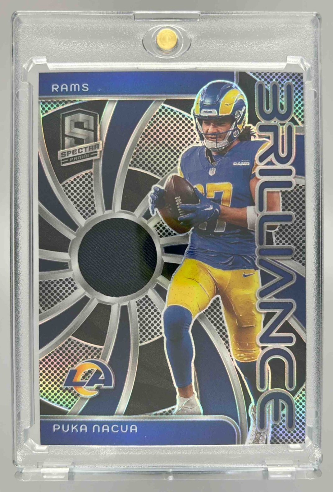 Card image for 2024 Panini Football Spectra Puka Nacua Brilliance /99 #BRI-PNA Los Angeles Rams
