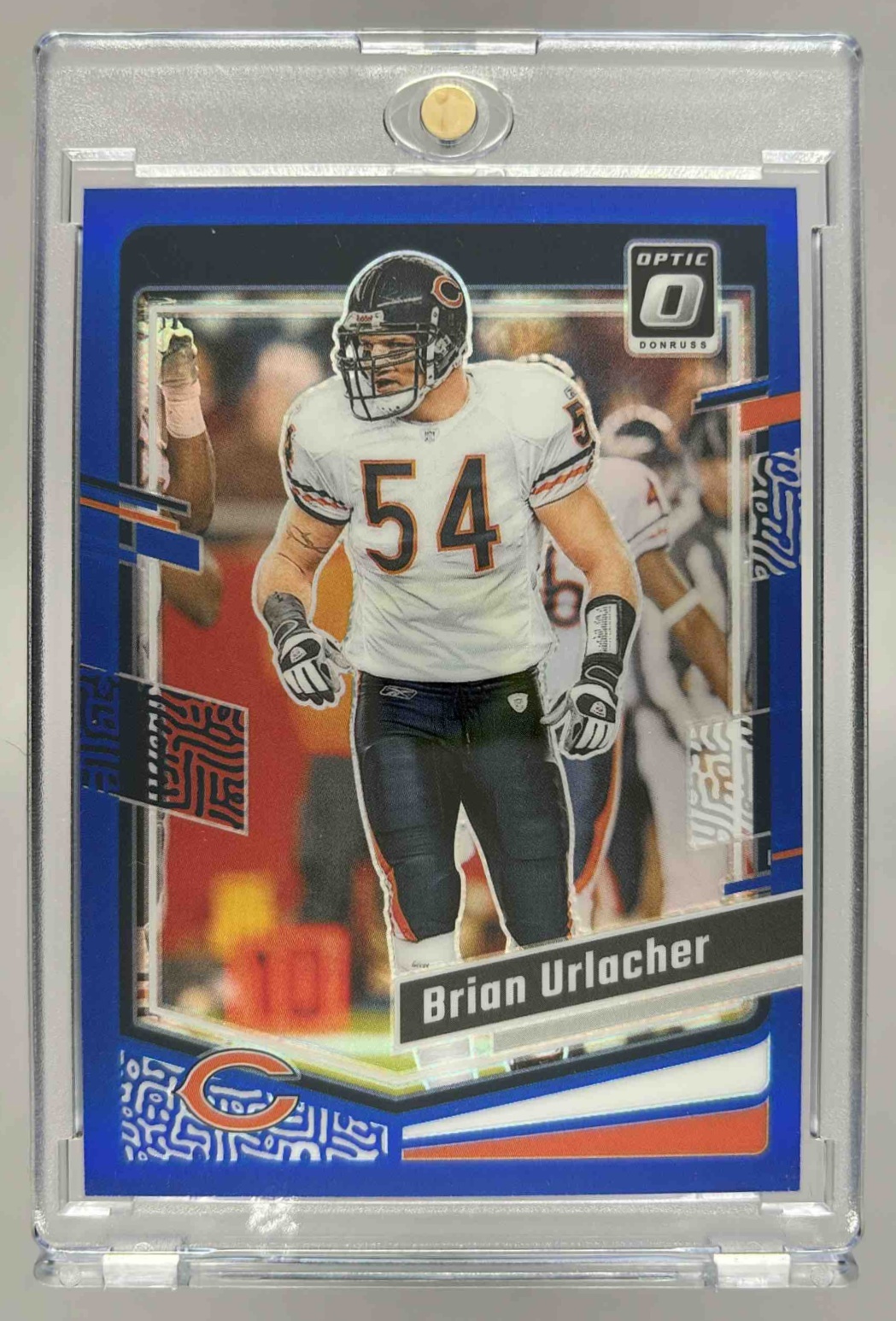 Card image for 2023 Panini Donruss Optic Brian Urlacher Blue Prizm /199 #31 Bears