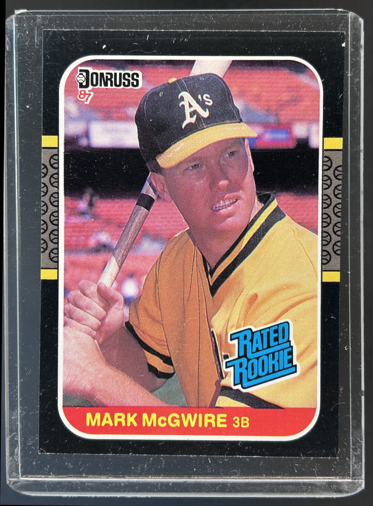Card image for 1987 DONRUSS MARK MCGWIRE #46 RC ROOKIE OAKLAND ATHLETICS