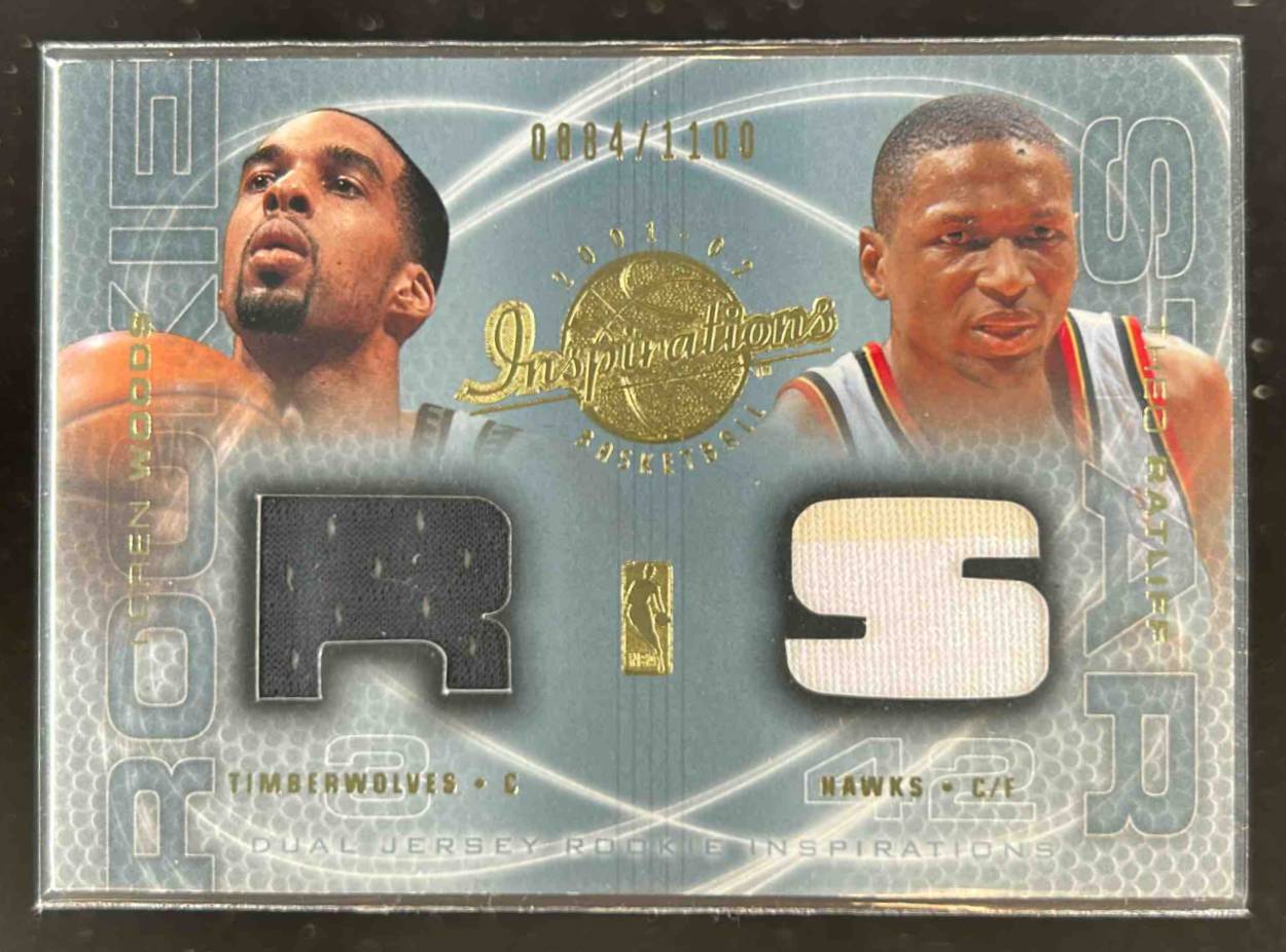 Card image for 2001-02 Upper Deck Inspirations Loren Woods / Theo Ratliff 884 /1100 #128 RC