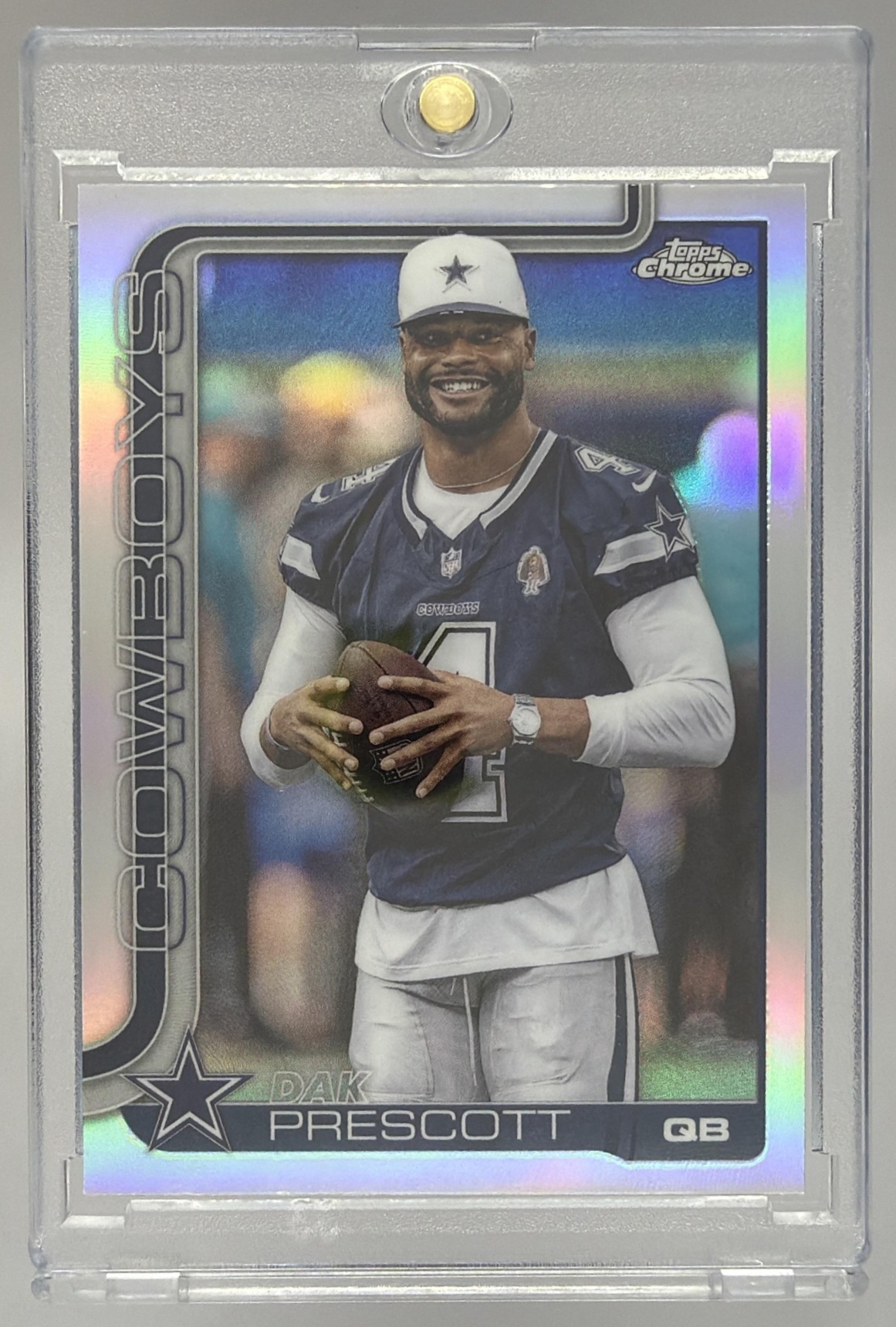 Card image for 2025 Topps Chrome Sapphire Dak Prescott Image Variation #79 SP VAR Cowboys