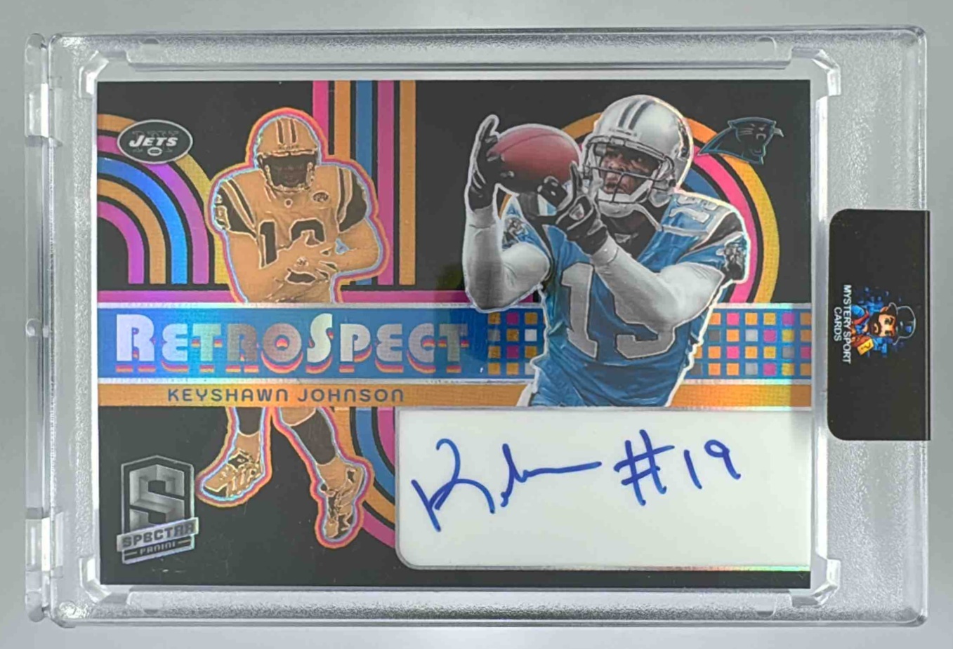 Card image for 2024 Panini Football Spectra Keyshawn Johnson RetroSpect Auto /49 #RSA-KJN