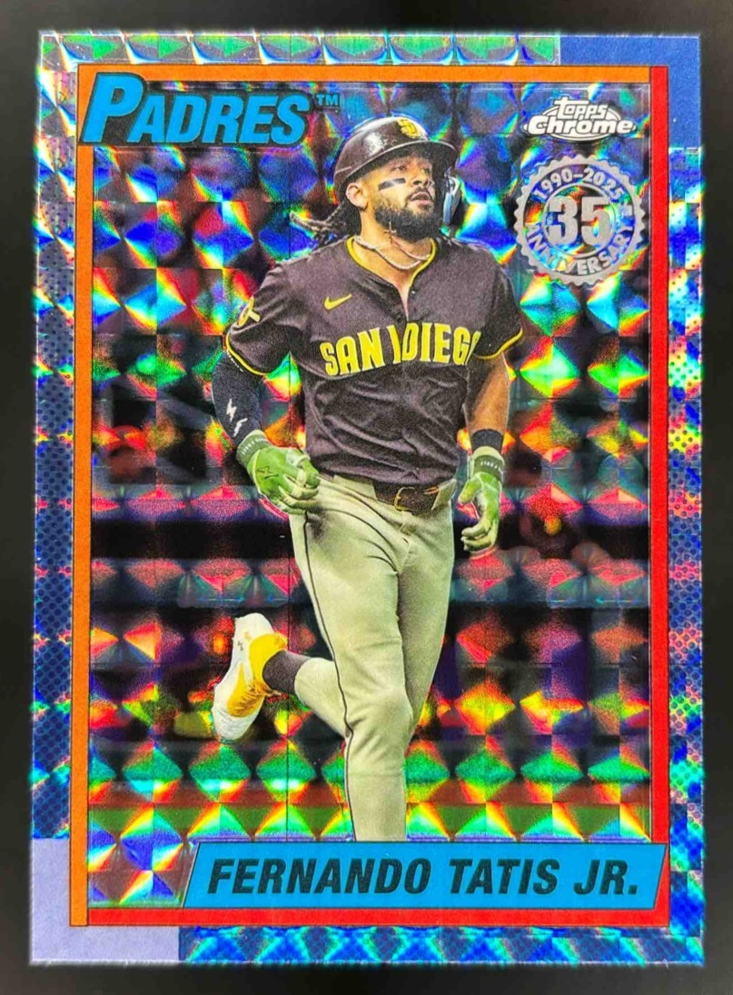 Card image for 2025 Topps Chrome Update Fernando Tatis Jr. 1990 Geometric Refractor