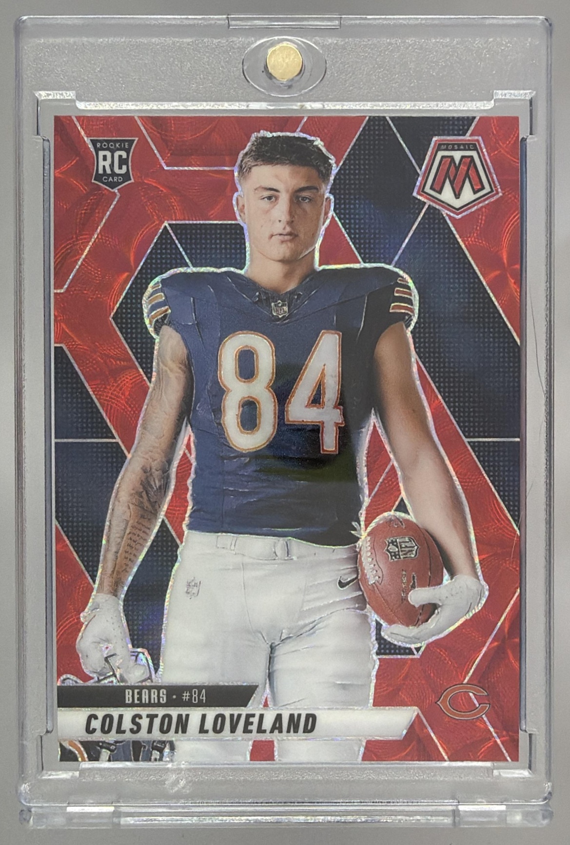 Card image for 2025 Panini Mosaic Colston Loveland Rookie Variation #275 RC Bears