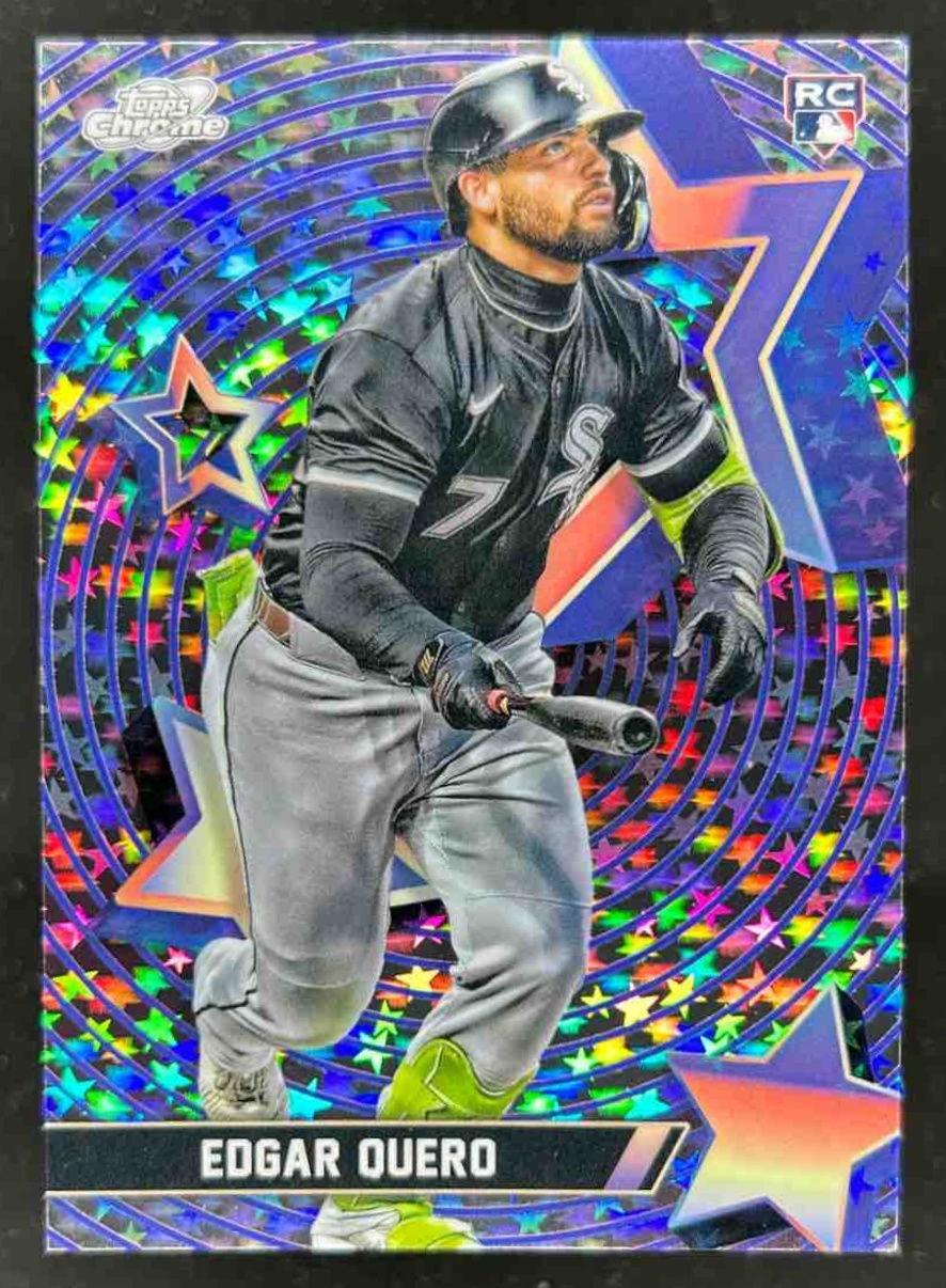 Card image for Edgar Quero 2025 Topps Baseball Cosmic Chrome Starfractor RC Chicago White Sox