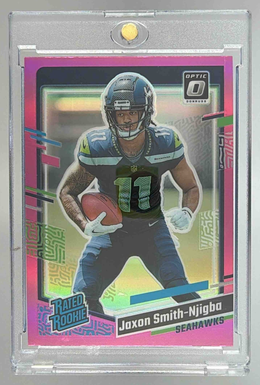 Card image for 2023 Panini Donruss Jaxon Smith-Njigba #390 RC Rated Rookie Seahawks