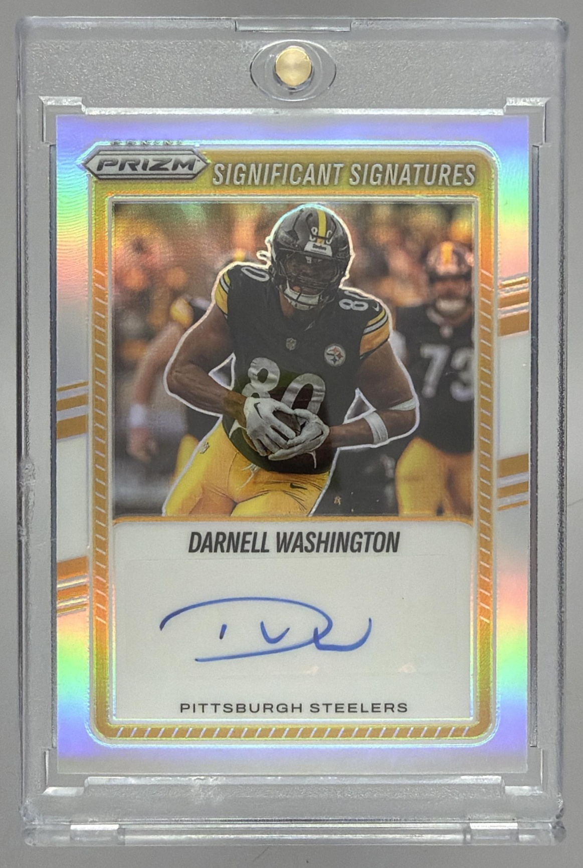 Card image for 2025 Panini Prizm Darnell Washington Significant Signatures #SSI-DWN Auto Steelers
