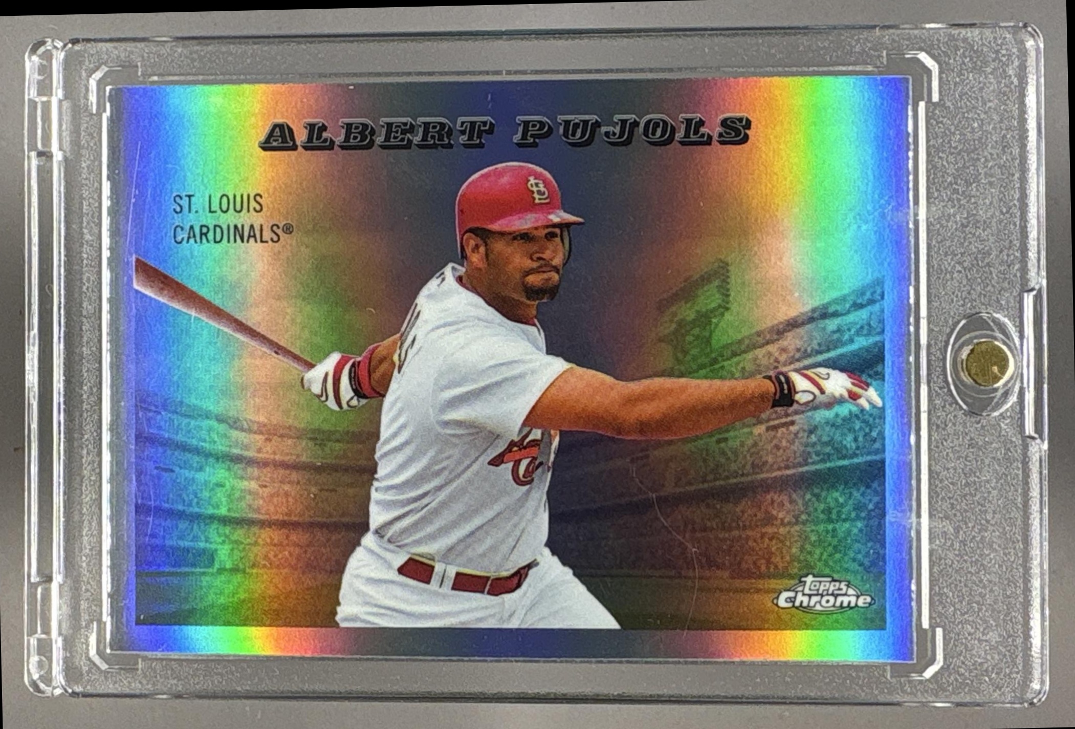 2025 TOPPS CHROME PLATINUM ANNIVERSARY ALBERT PUJOLS #55RS-4 1955 RAILS & SAILS