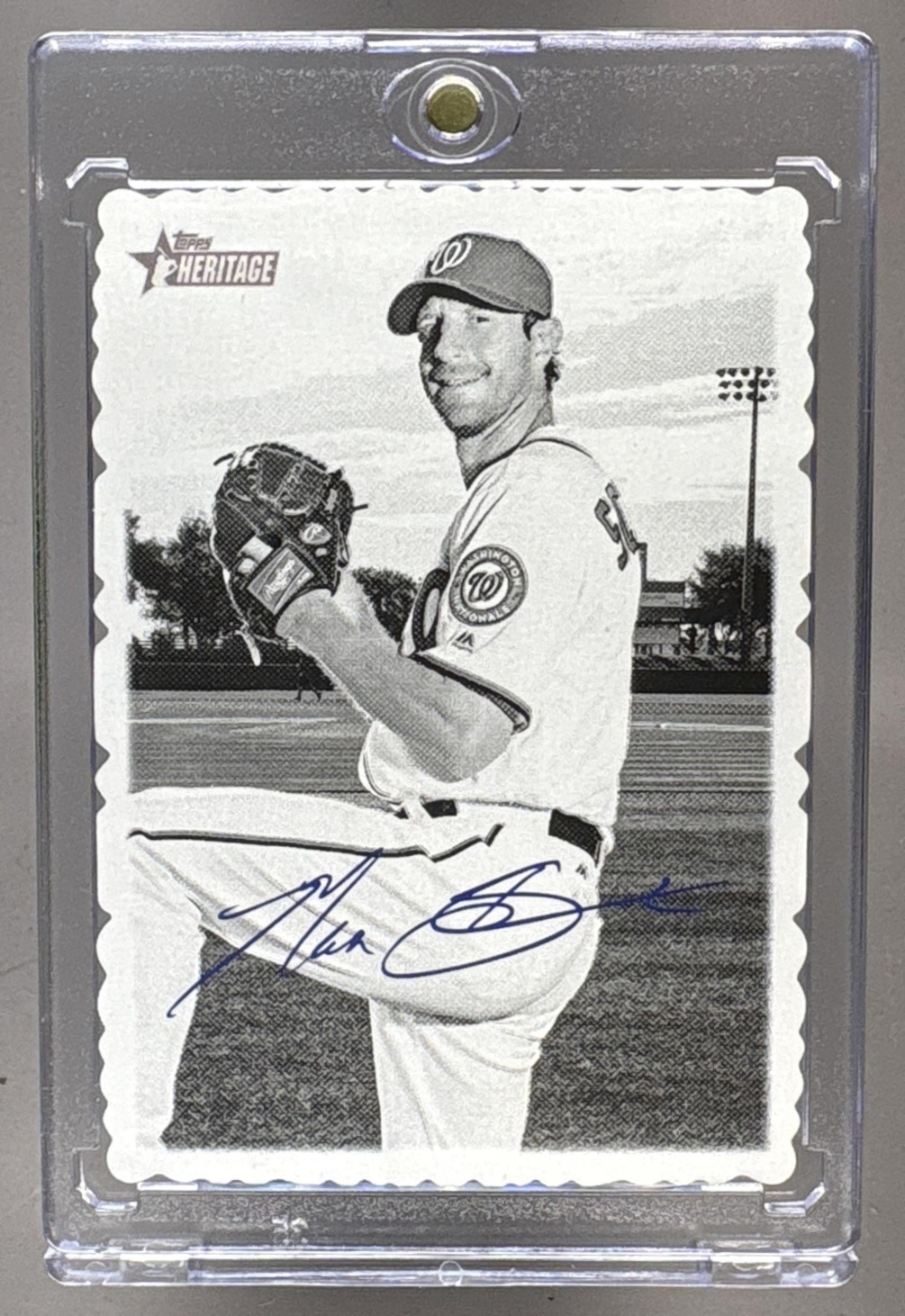 2018 TOPPS HERITAGE MAX SCHERZER #28 1969 DECKLE NATIONALS