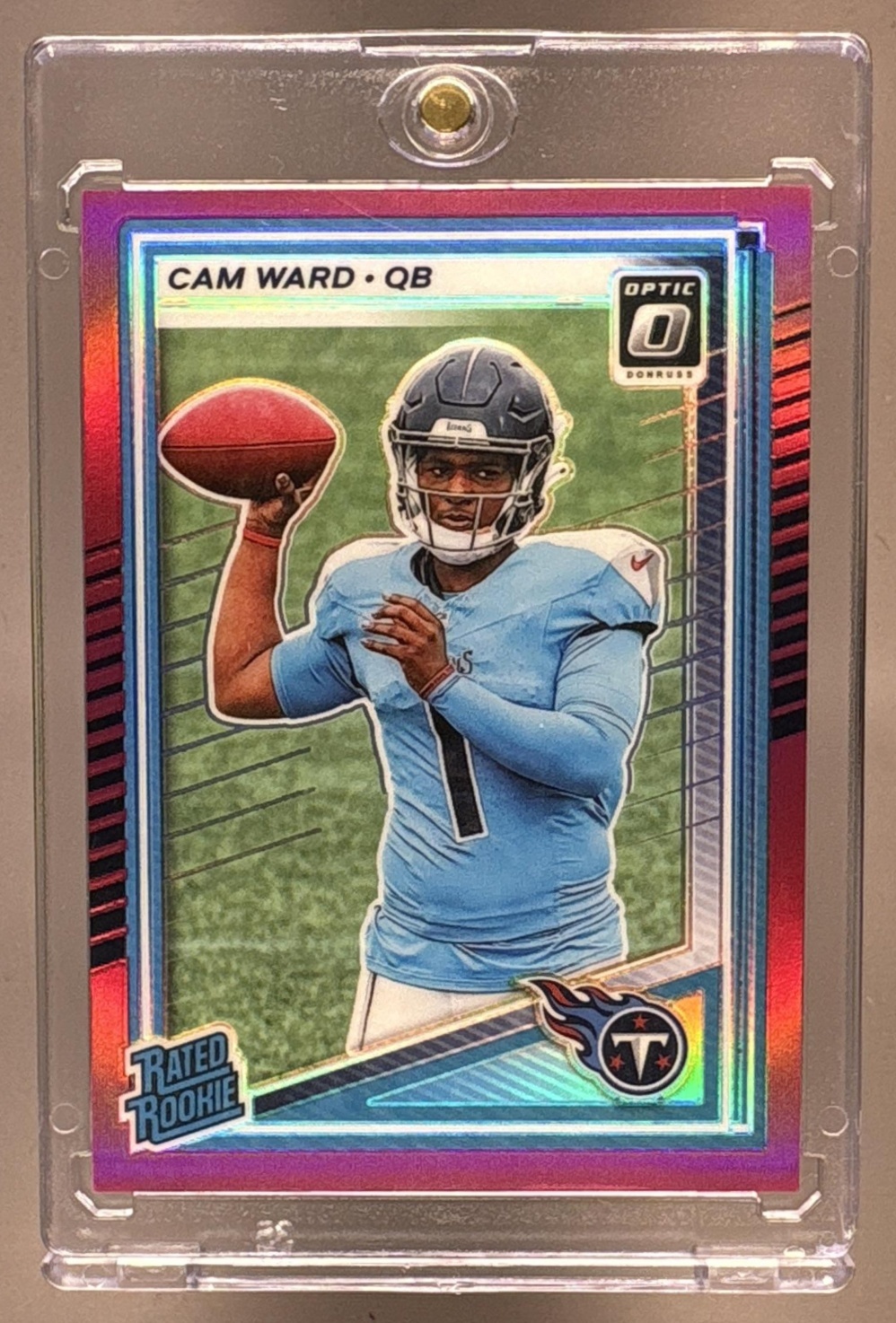 2025 PANINI DONRUSS OPTIC CAM WARD #293 RATED ROOKIE PINK PRIZM TITANS