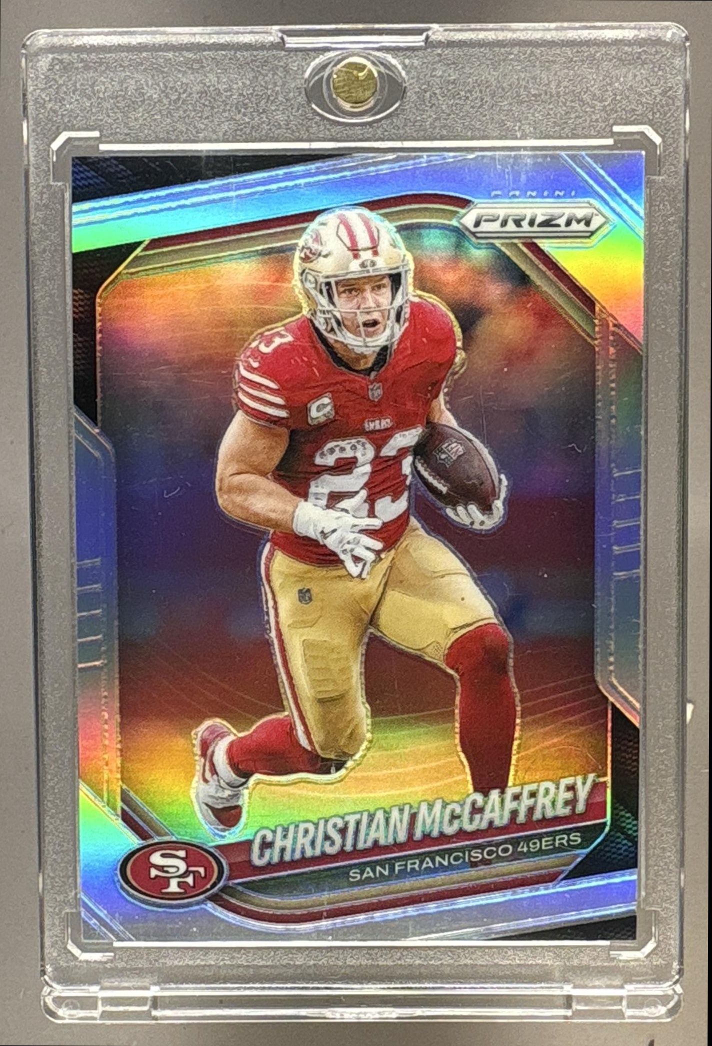 2025 PANINI PRIZM CHRISTIAN MCCAFFREY #156 SILVER 49ERS