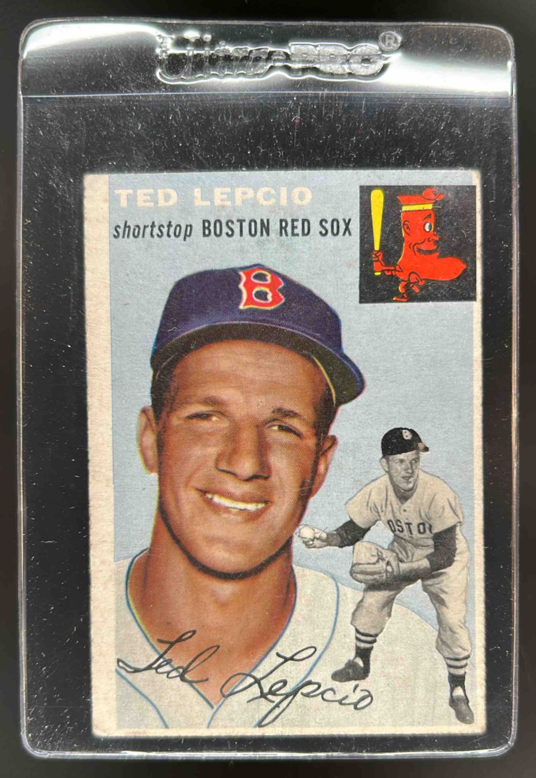 Card image for 1954 TOPPS BASEBALL TED LEPCIO #66 BOSTON RED SOX