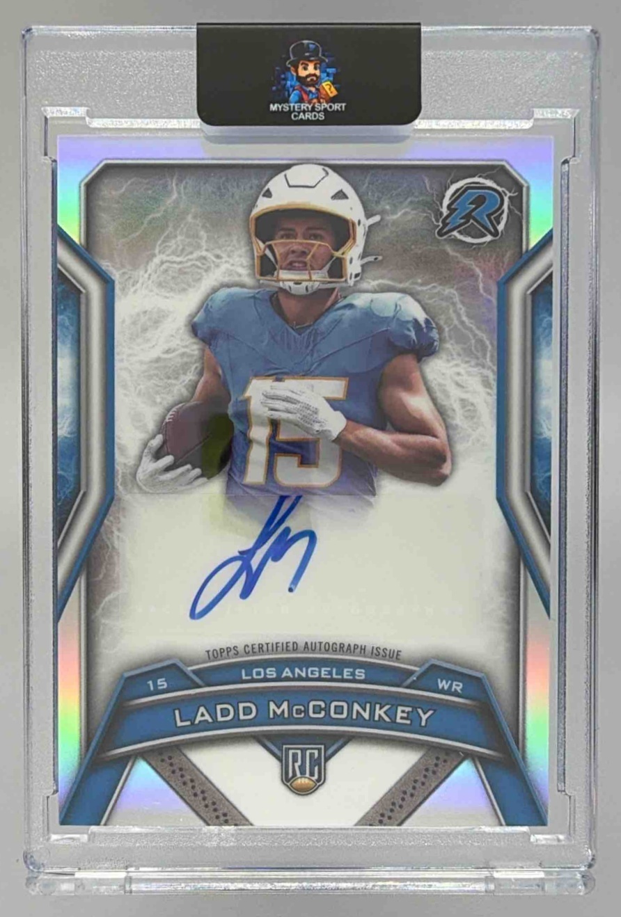 Card image for 2024 Topps Resurgence Ladd McConkey Rookie Signature #RRS-LM RC Auto Chargers