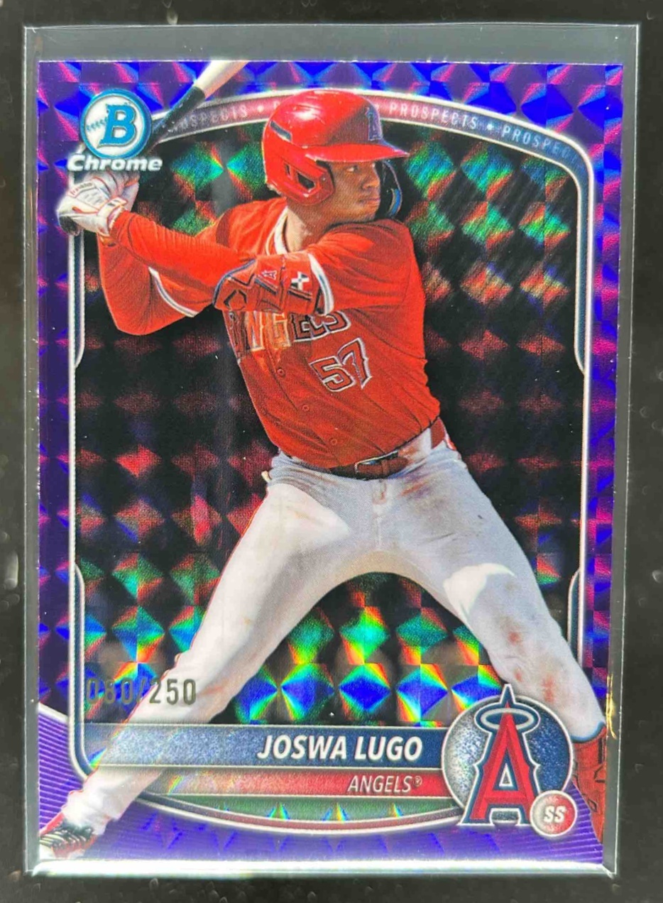 Card image for Joswa Lugo 2025 Bowman Draft Chrome Purple Geometric Refractor /250