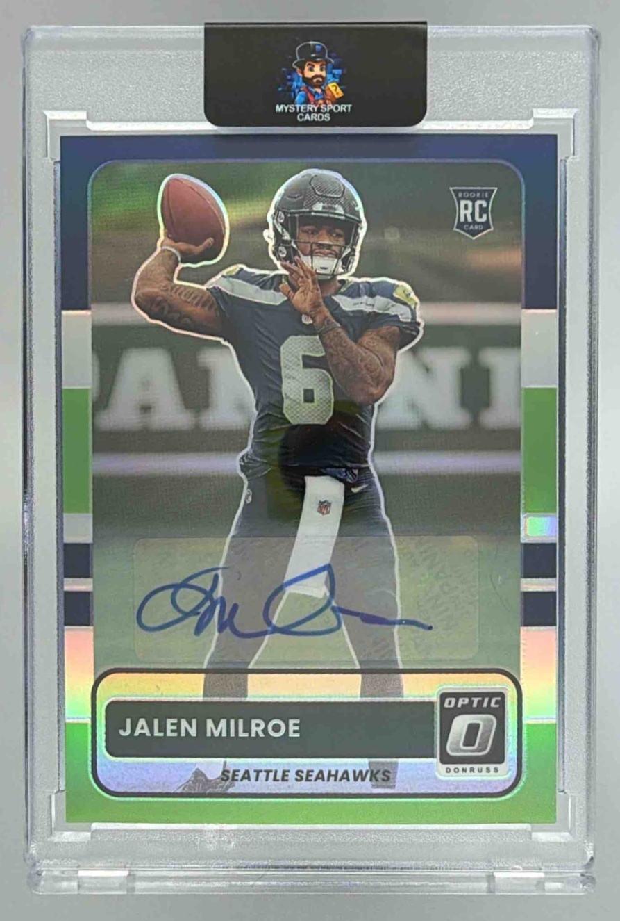 Card image for 2025 Panini Donruss Optic Jalen Milroe 2015 Retro #14 RC Seahawks