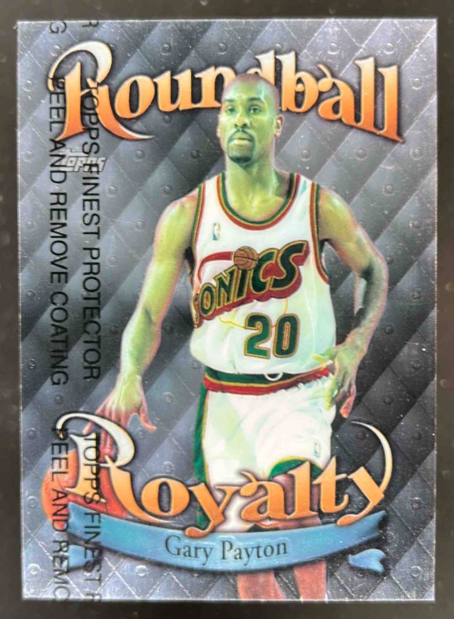 Card image for 1998-99 TOPPS GARY PAYTON ROUNDBALL ROYALTY #R7