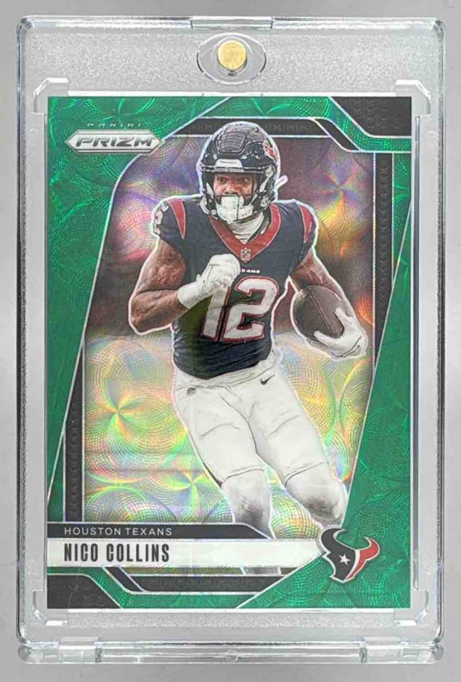 Card image for 2024 Panini Football Prizm Nico Collins Green Scope /75 #113 Houston Texans