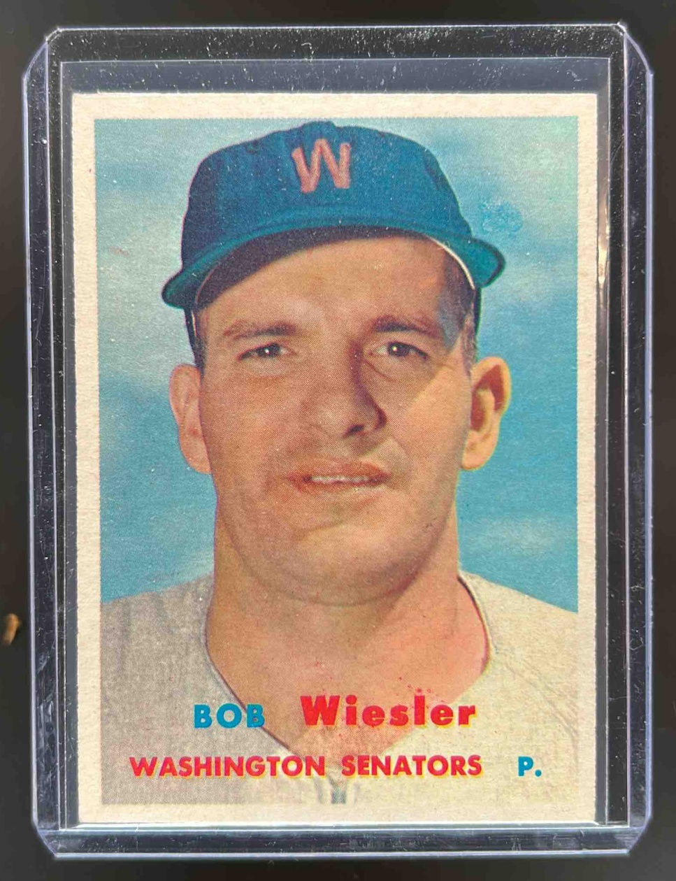 Card image for 1957 TOPPS BOB WIESLER #126 WASHINGTON SENATORS