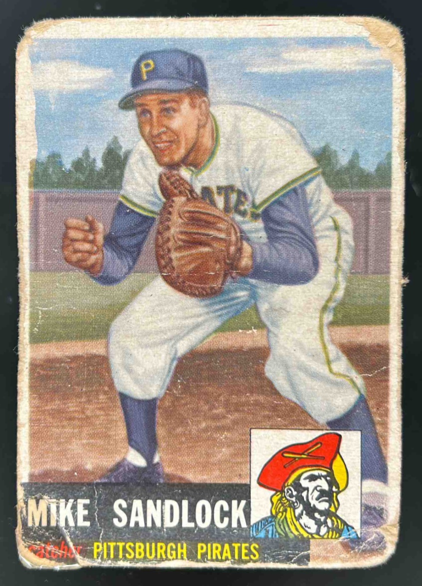 Card image for 1953 TOPPS BASEBALL MIKE SANDLOCK #247 RC PITTSBURGH PIRATES