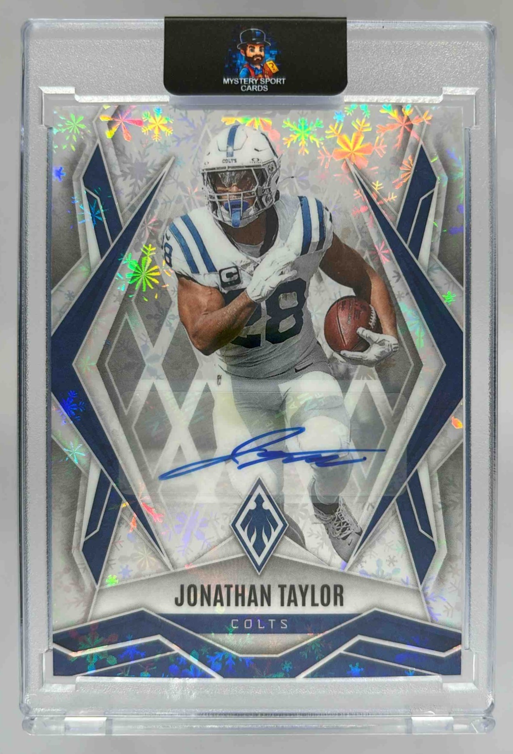 Card image for 2025 Panini Football Phoenix Jonathan Taylor Auto /35 #145 Indianapolis Colts