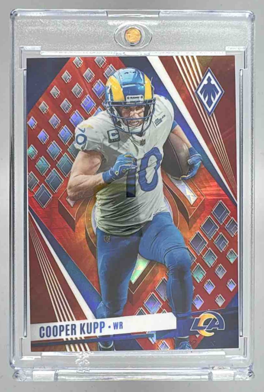 Card image for 2023 Panini Phoenix Cooper Kupp Fire Burst /340 #71b VAR Chargers
