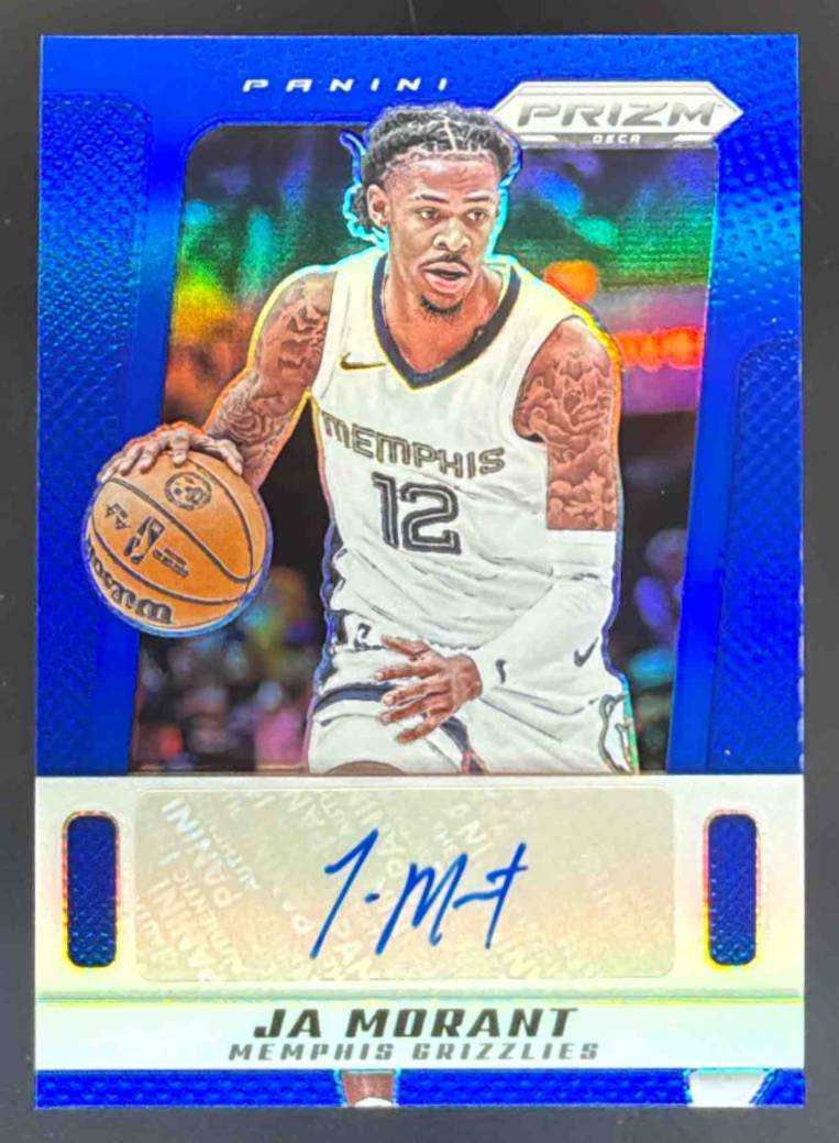 2024-25 Panini Prizm Deca Ja Morant Signatures Blue Prizms /35 #PDS-JAM Auto