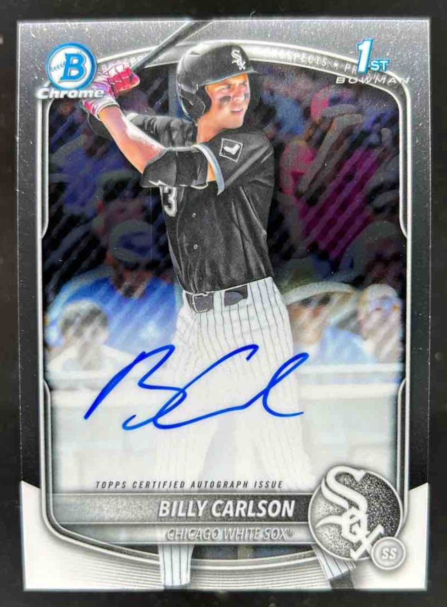 Card image for Billy Carlson 2025 Bowman Draft Chrome Prospect Auto