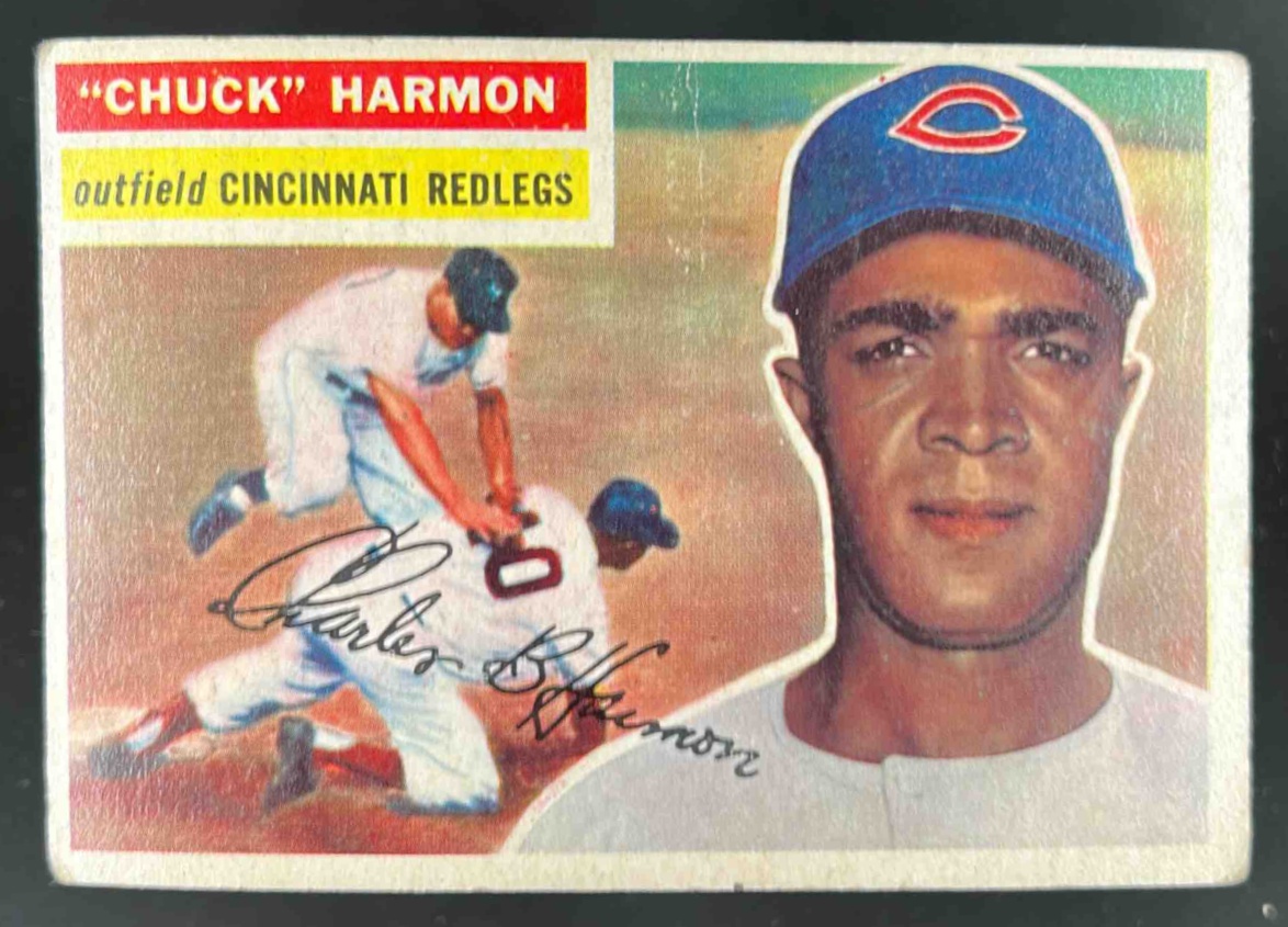 Card image for 1956 TOPPS BASEBALL CHUCK HARMON #308