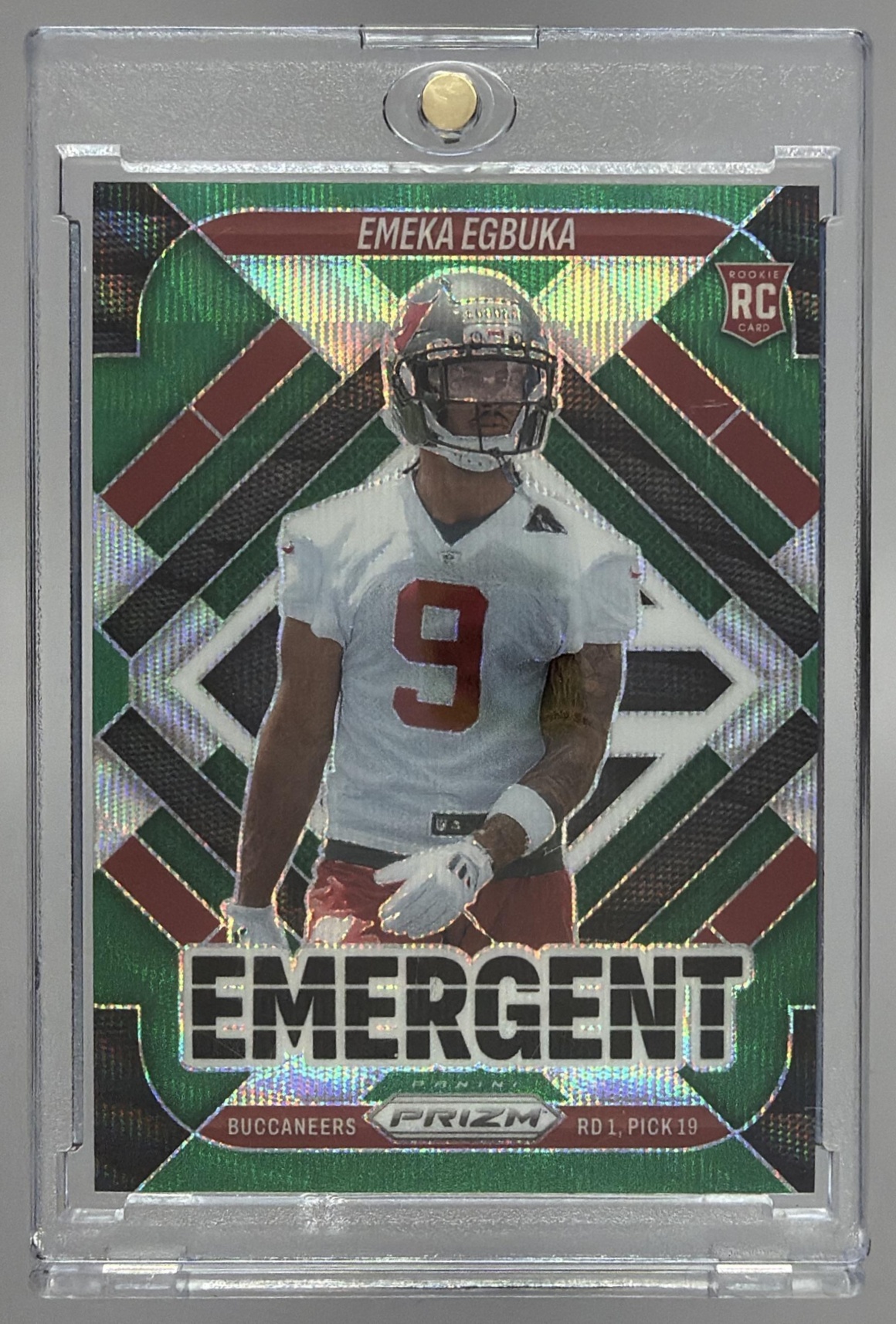 Card image for 2025 Panini Football Prizm Emeka Egbuka Emergent #3 Tampa Bay Buccaneers