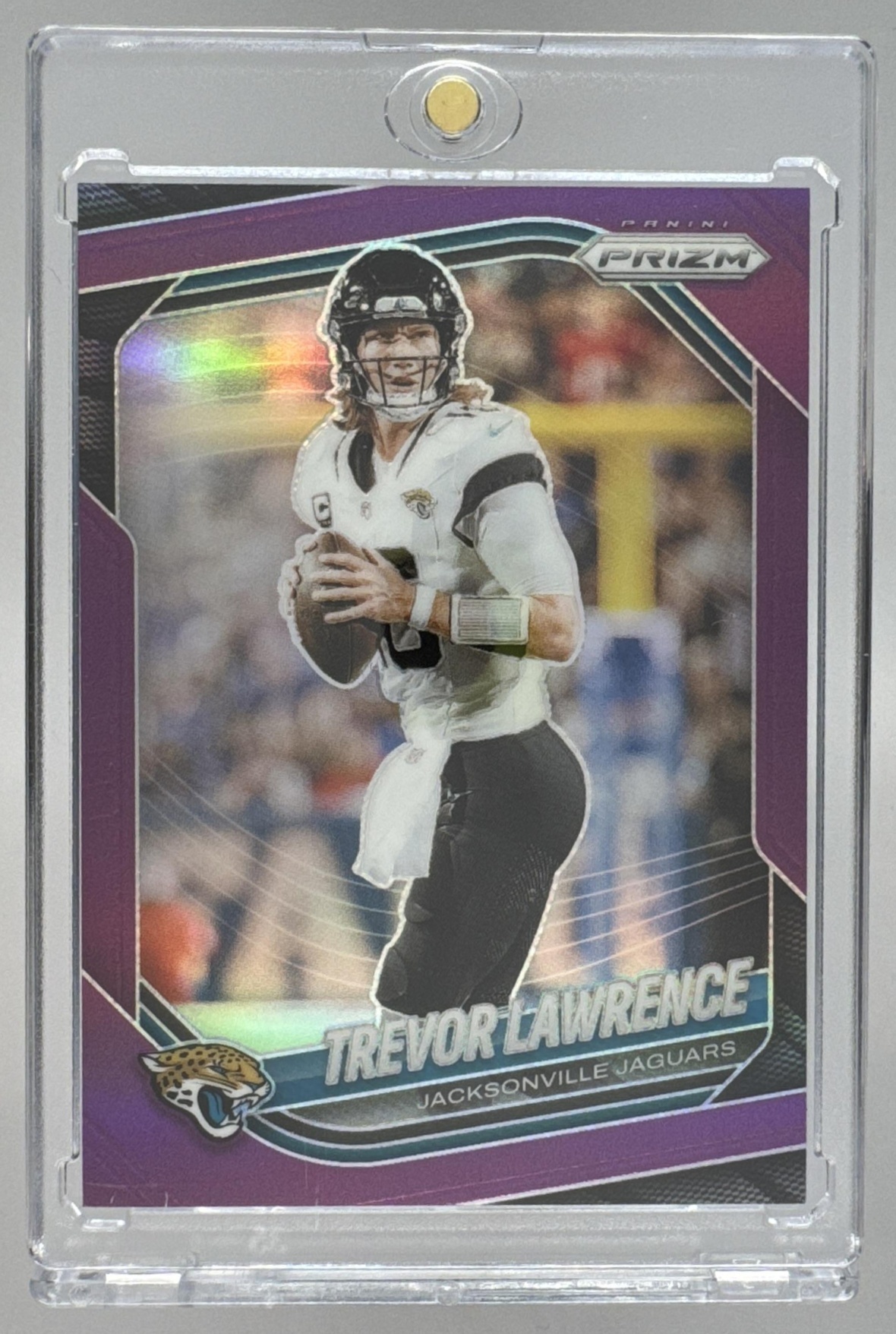 Card image for 2025 Panini Football Prizm Trevor Lawrence Purple /125 #238 Jacksonville Jaguars