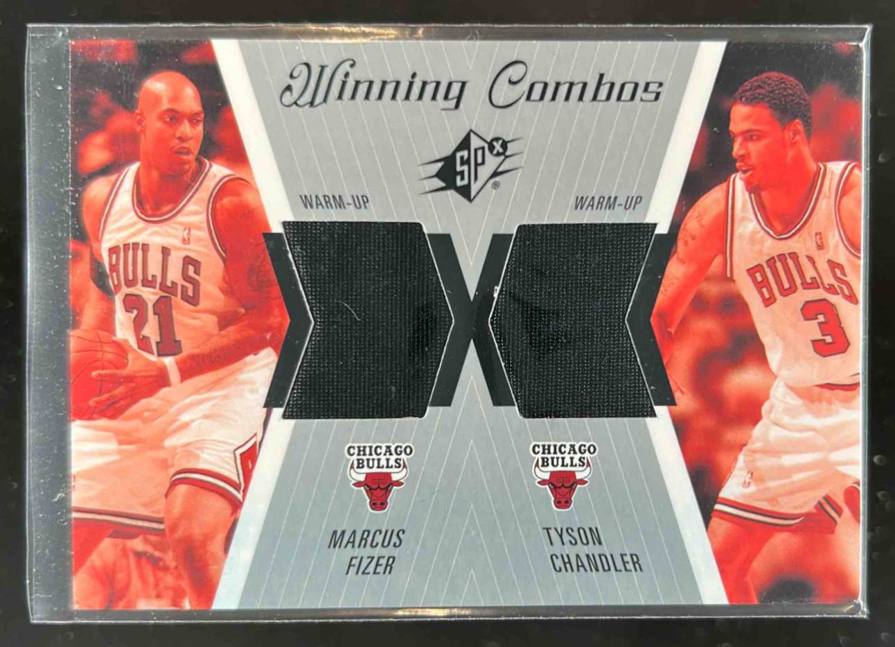 Card image for 2003-04 SPx Marcus Fizer / Tyson Chandler Winning Materials Combos #WC7