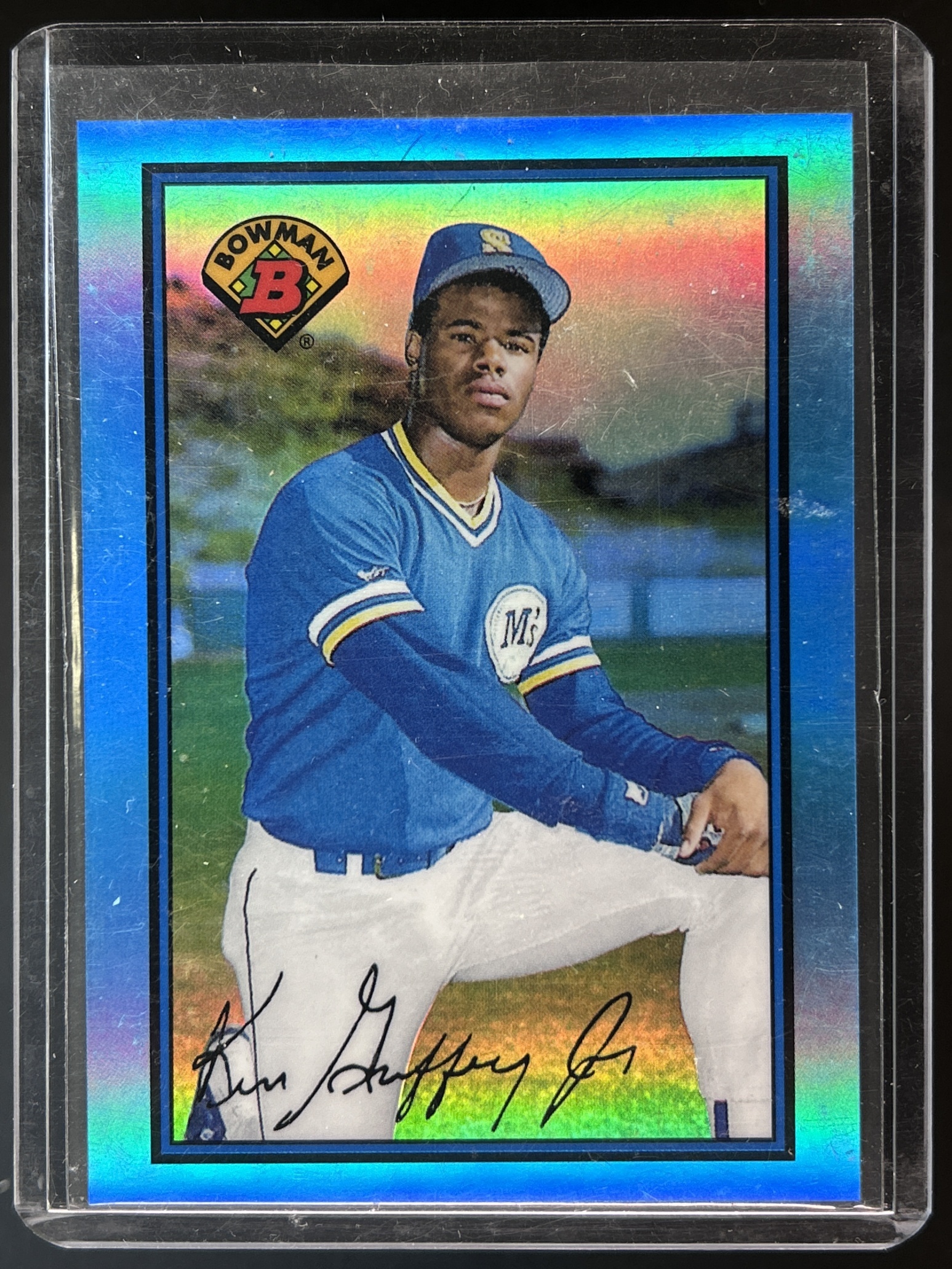 Card image for 2013 CHROME KEN GRIFFEY JR. #220 BLUE SAPPHIRE REFRACTOR ROOKIE REPRINTS