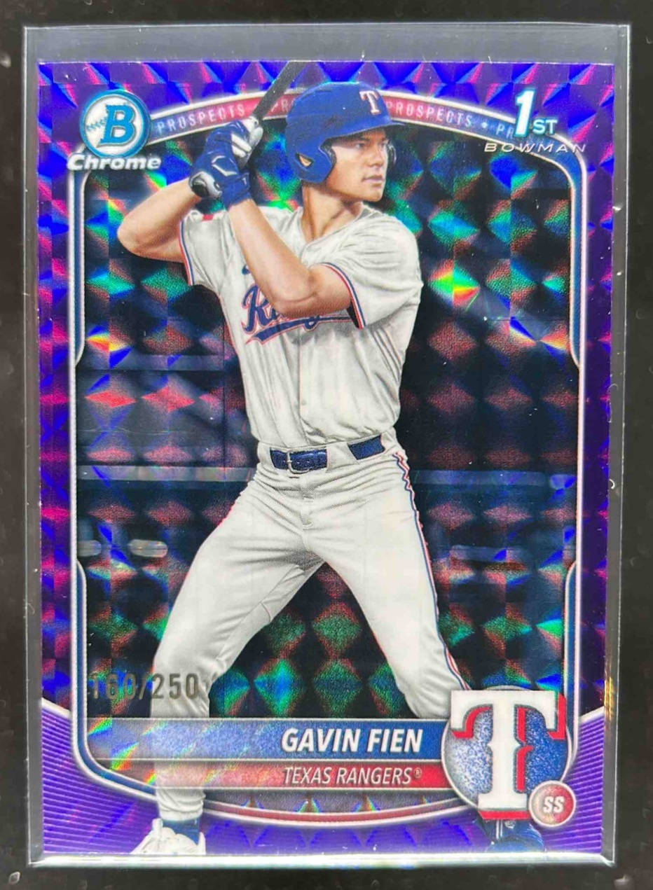 Card image for Gavin Fien 2025 Bowman Draft Chrome Purple Geometric Refractor /250