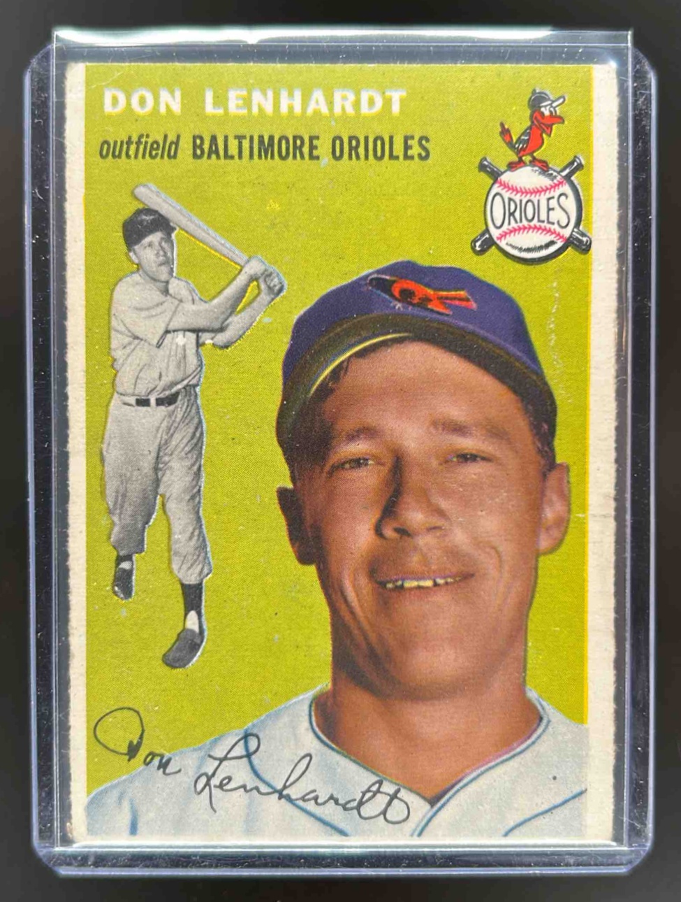 Card image for 1954 TOPPS BASEBALL DON LENHARDT #157 BALTIMORE ORIOLES