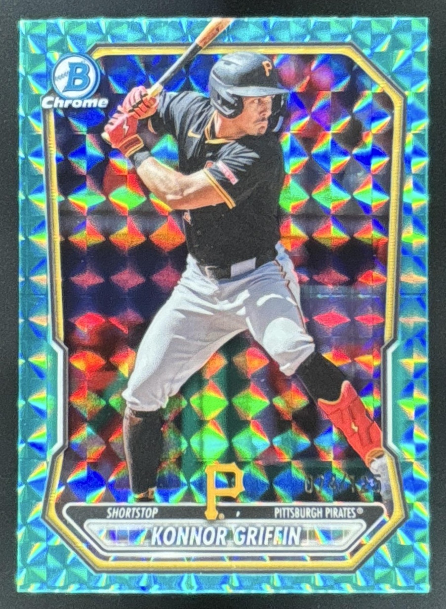 Card image for 2026 Bowman Konnor Griffin Chrome Prospects Aqua Geometric Refractor /125