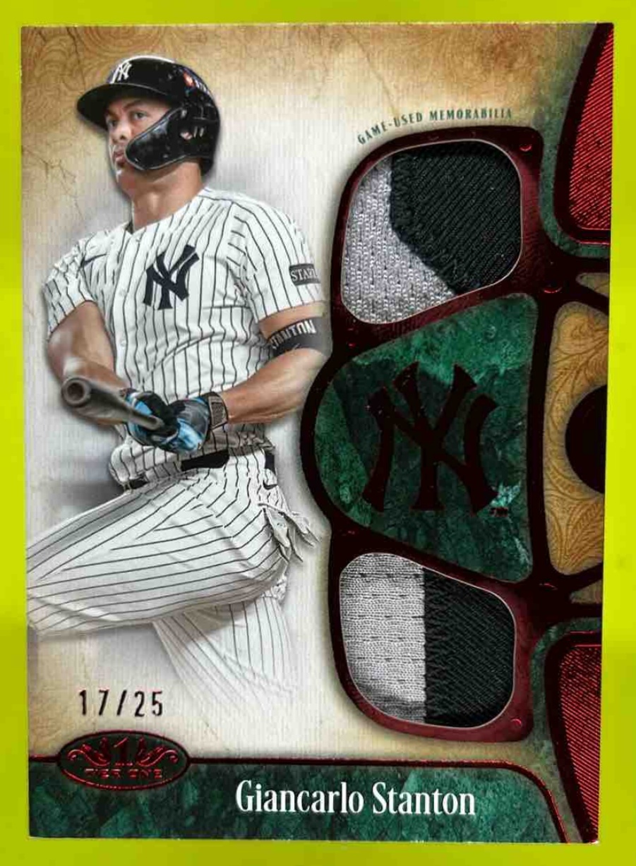 Card image for Giancarlo Stanton 2026 Topps Tier One Relic Dual Patch /25