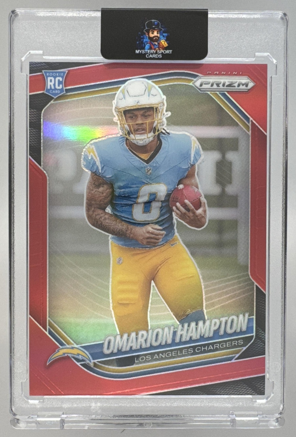 Card image for 2025 Panini Football Prizm Omarion Hampton #355 RC Los Angeles Chargers