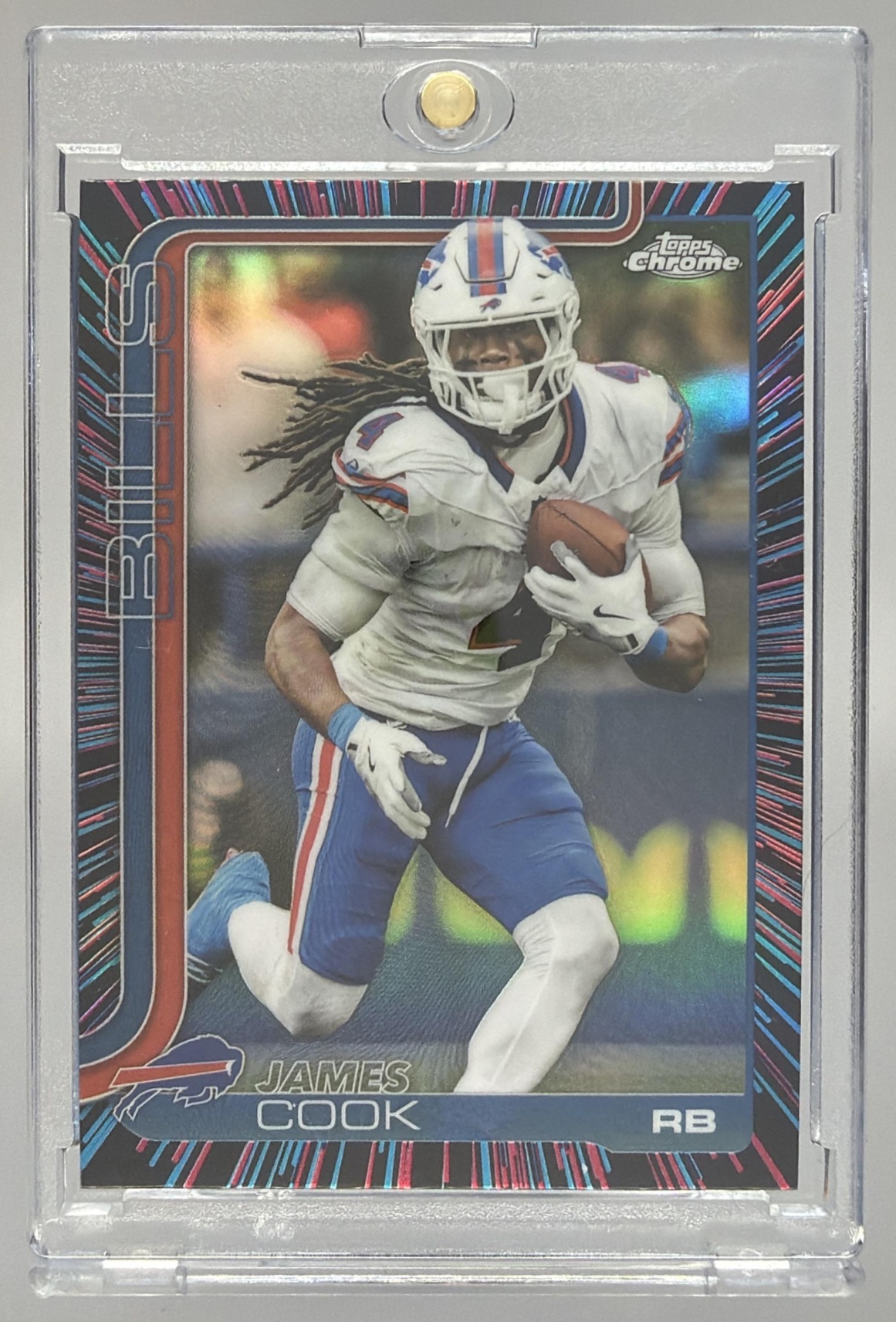 Card image for 2025 Topps Football Chrome Sapphire James Cook #35 Buffalo Bills