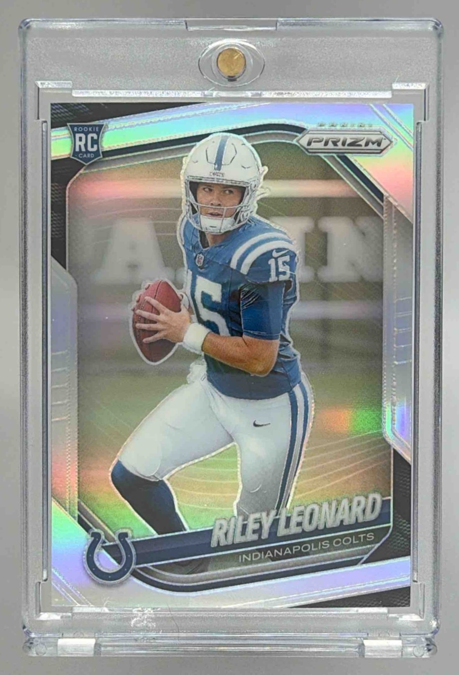 Card image for 2025 Panini Football Prizm Riley Leonard #342 RC Indianapolis Colts