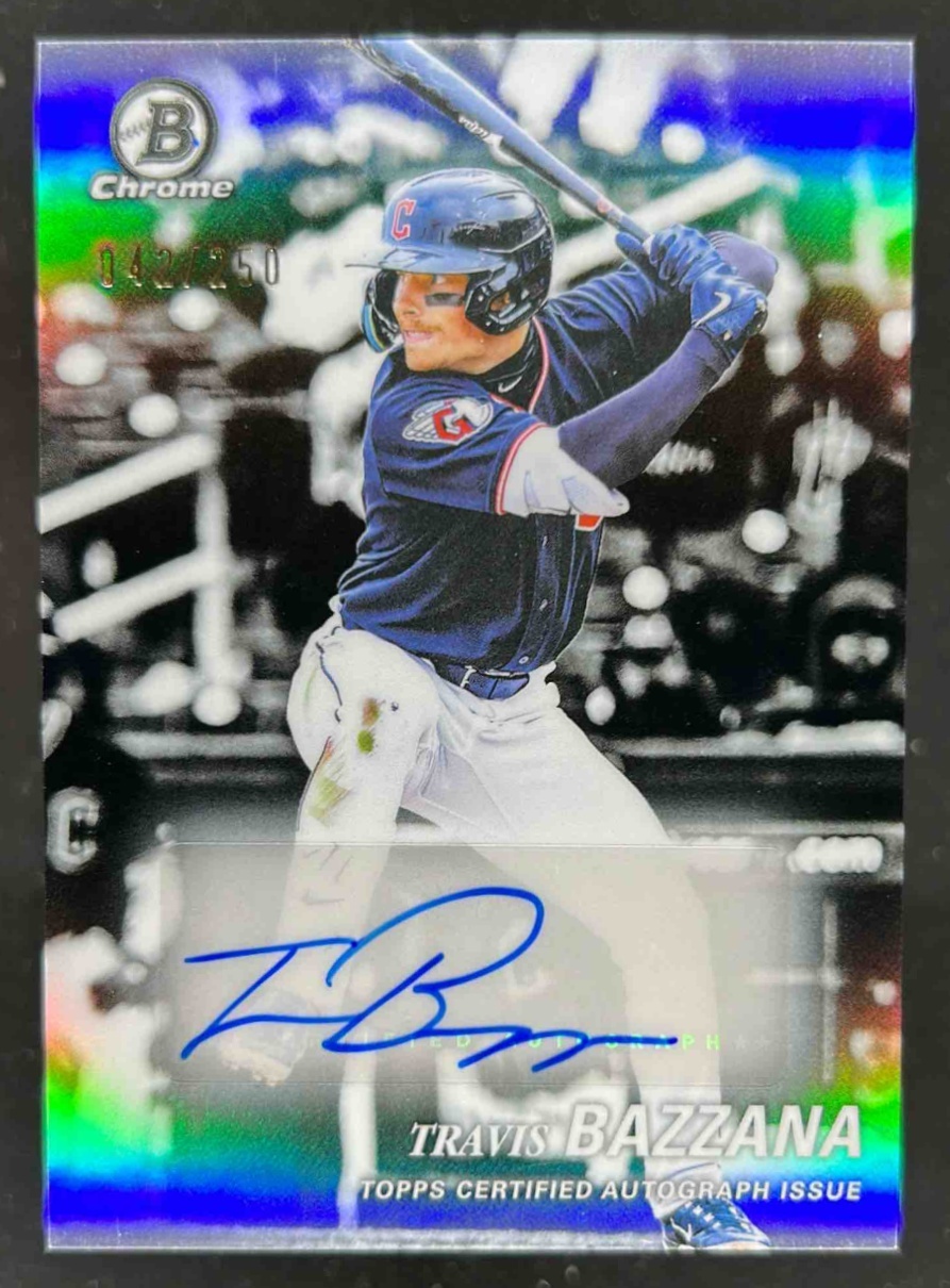 Card image for Travis Bazzana 2025 Bowman Draft Achromatic Auto /250
