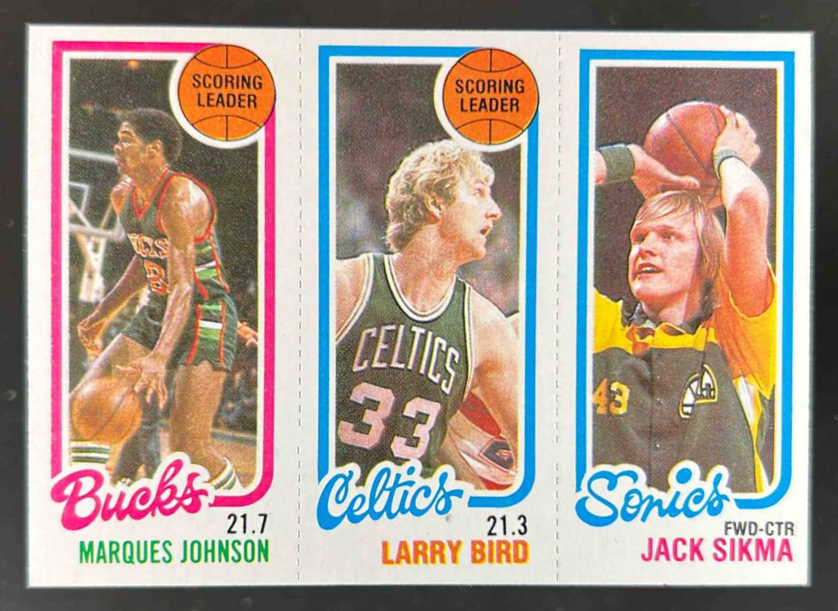 Card image for 1980-81 Topps Marques Johnson / Larry Bird Jack Sikma #30 143 232